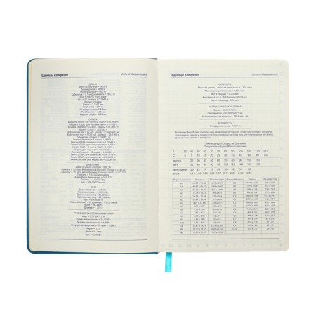 Leduced Diary A5, 140l, Cage, leatherette, elastic band, yellow cut, blue-9