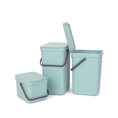 Garbage bucket Brabantia Sort & Go, built -in, mint color, 6 liters-5