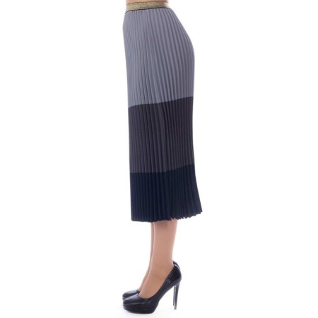 Women's skirt, size 42, gray, blue color-4