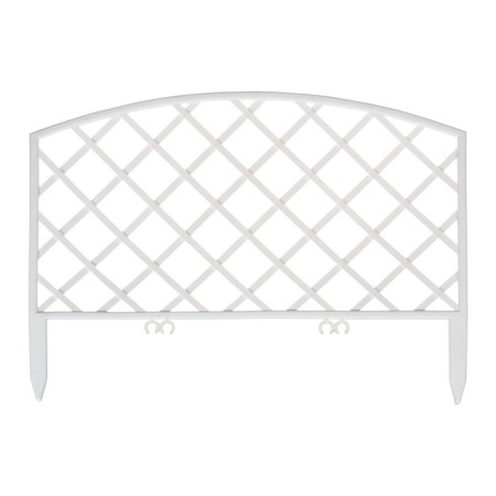 Decorative fence, 35 × 220 cm, 5 sections, plastic, white, Romanika, Greengo-6