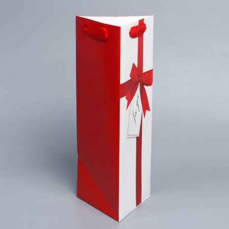 Gift package for a bottle, packaging, “For You”, 13 x 32 x 11.3 cm-2