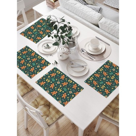 A set of napkins for setting the Christmas mood table, rectangular, size 32x46 cm, 4 pcs