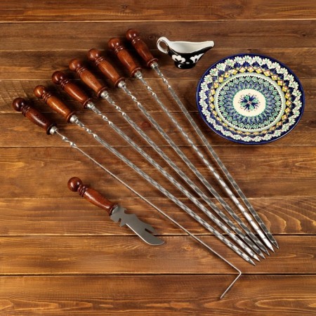 Set with skewers Gift "Shafran", 10 items, skewers 50cm