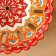 Rishtan ceramics "Flowers", 28 cm, red