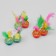 A set of 2 balls "curls with a pen", each 4 cm, a mix of flowers