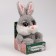 Soft toy "" Bunny ", the color is gray