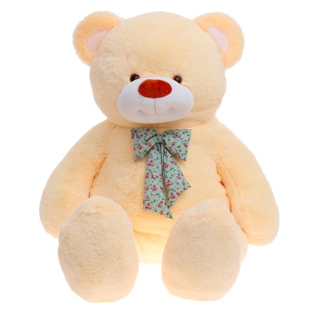 Soft toy "Bear with a bow", beige color, 160 cm