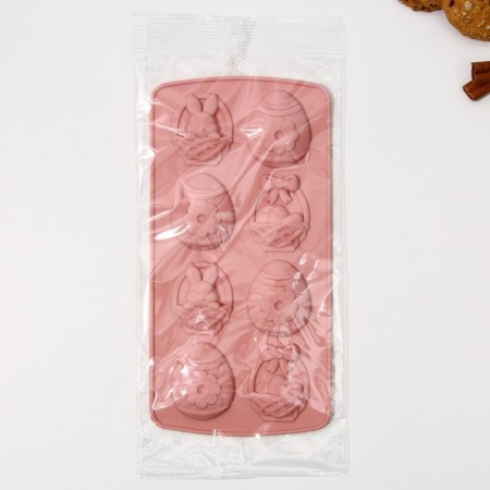 Silicone form for baking "Easter composition", 10.6 x 20.7 cm.-4