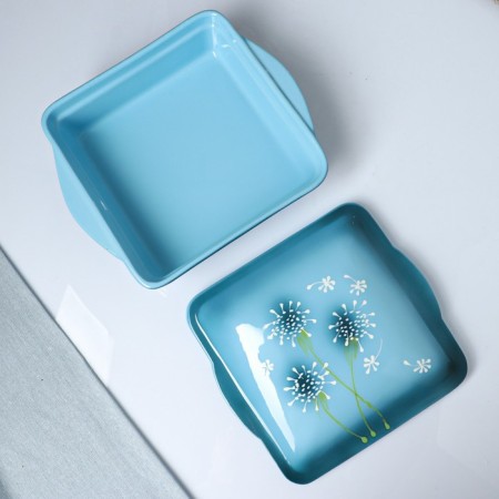 Baking capacity "Tetra with a lid" 1.2l / 10x22x19.5cm, milk thistle-2
