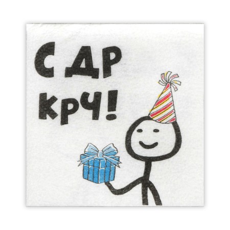 Napkins Paper Single -layer Harmony of Color "with DR KRCH" White 24*24 cm, 50 pcs