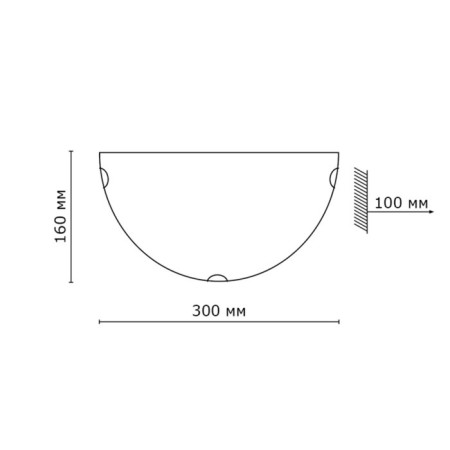 Bra Sonex. Vuale, 100W, E27, 300x160 mm, white color-1