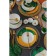 Porcelain dinner lunch shade "Malachite box", D = 25 cm, green color
