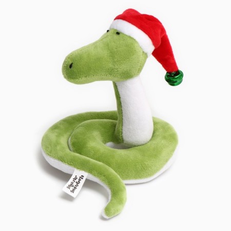 Soft toy "Snake", in the New Year's cap, 15 cm-4