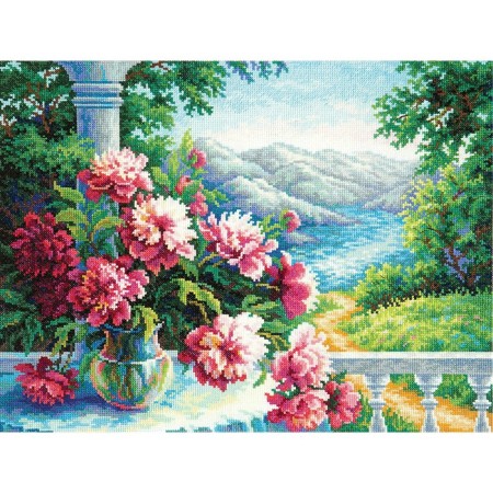 Cross embroidery "Leaning aroma"-1