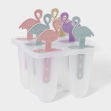 Flamingo ice cream form, 12.5 × 11.5 × 14.5 cm, 6 cells, color mix