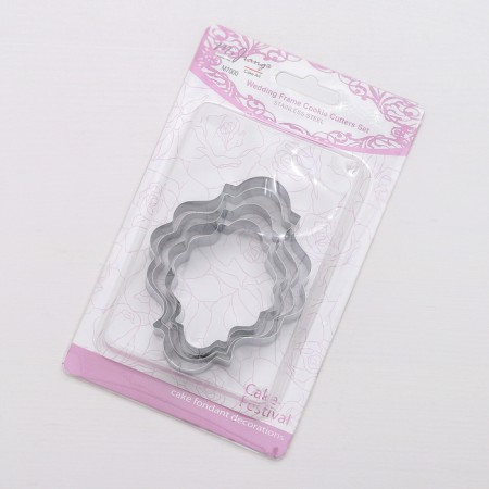 A set of cooking forms “photo frame”, 4 pcs, chrome -colored color-2