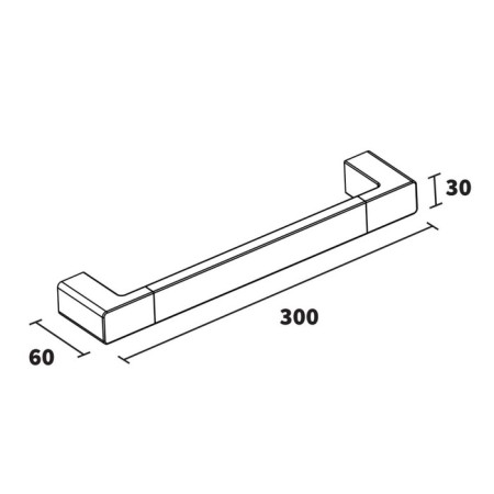 Towel holder, 30 cm NEX200-1