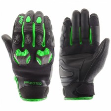 Leather gloves stinger, size l, fluorescent-green