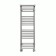 Terminus heated towel rail "Aurora" P20, 300x800 mm, lower connection, chrome