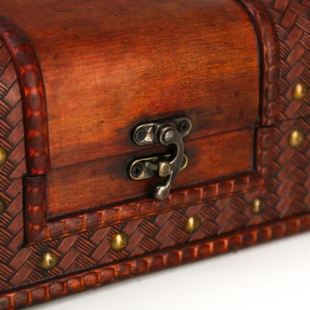 Board of a tree aged "with rivets" chest 10.5x18x11 cm-8