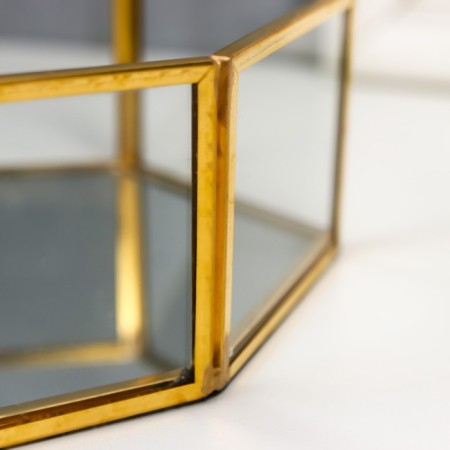 Standing interior glass with a mirror "Heart" 5.5x20.5x25.5 cm-3