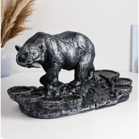 Standing for a bottle "Bear" 45x23x25cm, silver-2