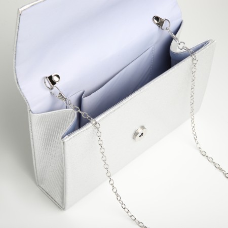 Female bag on a magnet, silver color-4