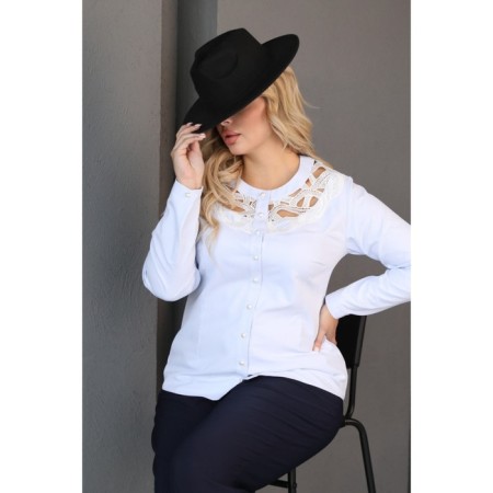 Female shirt, size 52, blue color-9