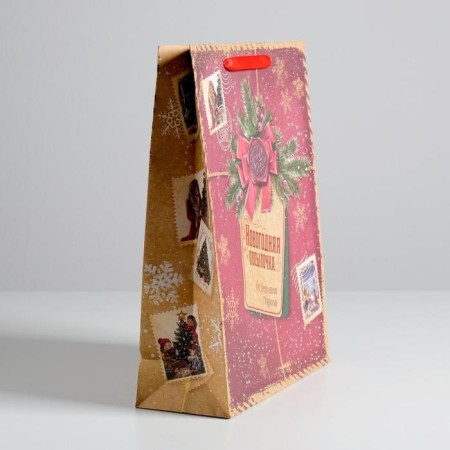 Craft vertical package “New Year's package from Grandfather Frost”, l 31 x 40 x 9 cm, new year-3