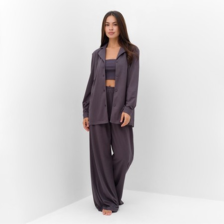 Female set (shirt, trousers, top) KAFTAN "BASE" p. 50, graphite