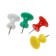 Power buttons, large, colored, 15 pieces, in a plastic box