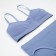 Female set (top, panties), gray-blue color, size 42-44