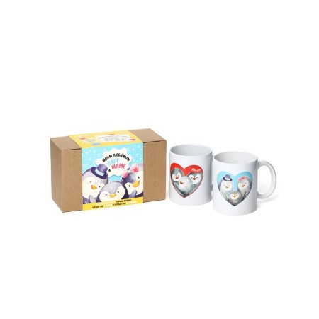 Gift set "Dad and Mom", tea 2 pcs x 50g., Mug 2 pcs.