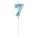 Candle in the cake on the skewer "Almaz", the number "7", blue, 4.8x2.6 cm