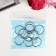 Rings for creativity (photo albums) "silver" int. D = 3 cm external. D = 3.4 cm nr 10 pcs