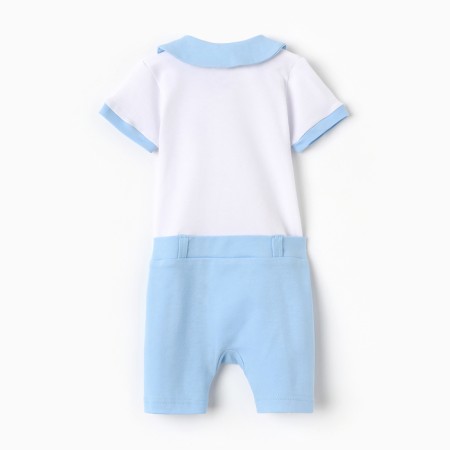 Body children's color white-blue (62 (1-3 months)-4