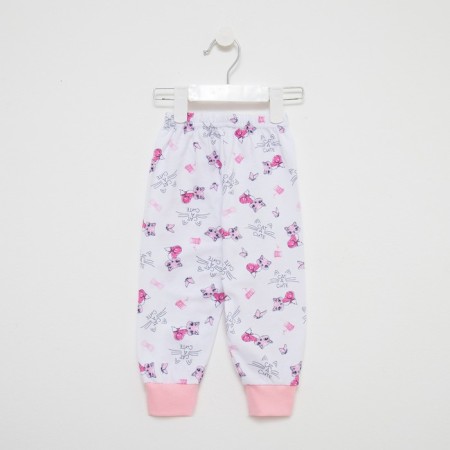 Pants children, white/cats, height 68 cm-1