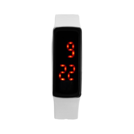 Watch of wrist, electronic children's "glare", silicone strap, dial 5 x 2 cm, white-1