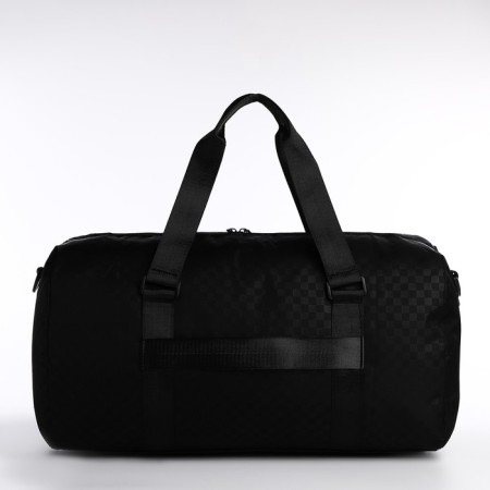 Road bag with lightning, external pocket, suitcase holder, long belt, black color-1