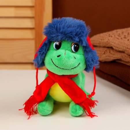 Soft toy "Dragon", in a hat-earmelon, 15 cm, green color-1