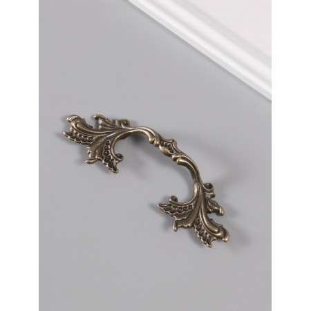 Handway for the casket Metal "Plant branch" Bronze 12.8x4 cm-1
