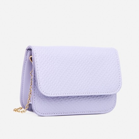 Baby bag on magnet, long chain, lilac color
