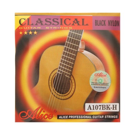 Strings for the classic guitar Alice A107BK, black nylon-4