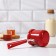 Turk Dolyana “Marble RED”, 400 ml, D = 8 cm, plastic handle, anti -stick coating, induction, red color
