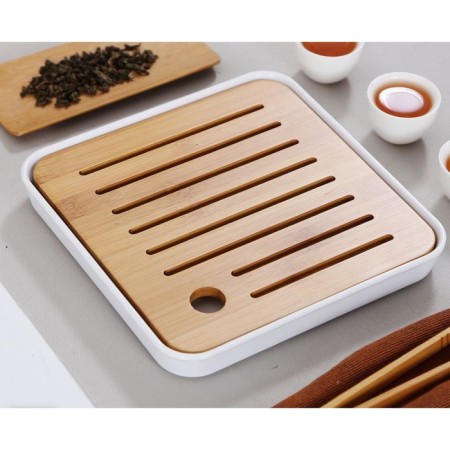 Tray for the tea ceremony, 20 x 20 x 2.5 cm, white pallet-2