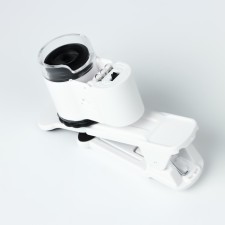 Lupa with 10x lens for macro -shooting on a clothespin for a phone, with backlight
