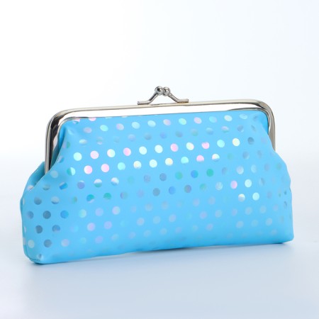 Cosmetic bag on the farmar, blue color