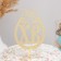 Topper for the cake "HB", 8.5 × 17 cm, gold color