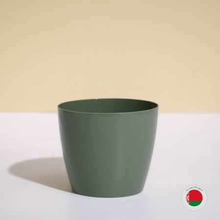 Flower pot, d = 12.5 cm, 1 l, plastic, green sage-4