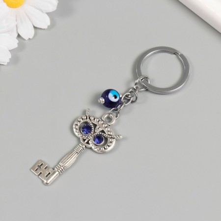 Keychain from the evil eye Metal "Key with the Hot" 2.8x5.7 cm-1